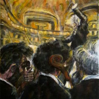 Painting titled "L'orchestre, l'opér…" by Rodolphe Lavayssiere, Original Artwork, Acrylic