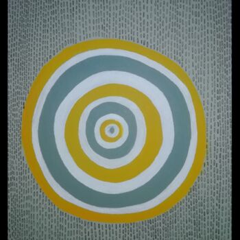 Peinture intitulée "Cercles sous la plu…" par Rod, Œuvre d'art originale, Acrylique