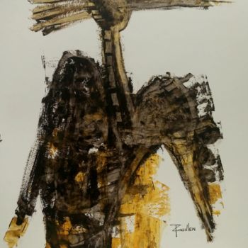 Pintura titulada "Gallo I" por Rodrigo Guillen, Obra de arte original, Oleo