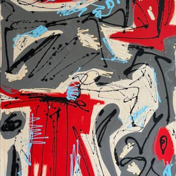 Pintura titulada "Conjuro Rojo" por Rodrigo Pernas, Obra de arte original, Acrílico