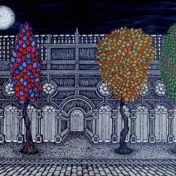 Malerei mit dem Titel "calçadas-01" von Rodrigo Ferrario, Original-Kunstwerk