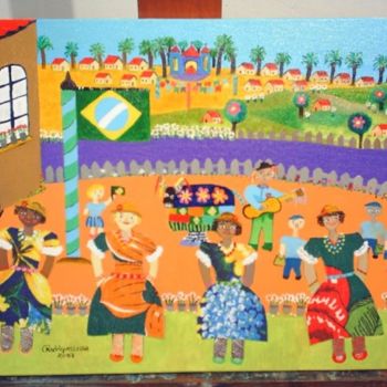Pintura intitulada "Dia da Bandeira" por Rodrigues, Obras de arte originais