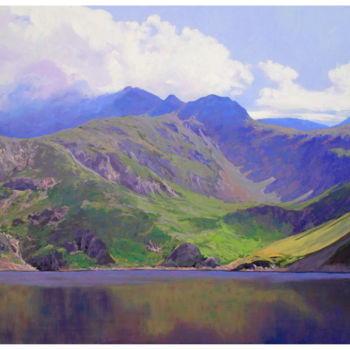 Painting titled "Lago de Artus en el…" by Juan Rodriguez, Original Artwork, Oil