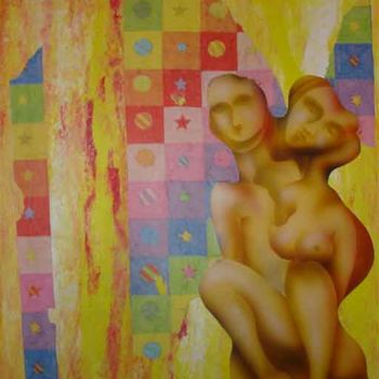 Painting titled "siamoises" by Rodykop, Original Artwork