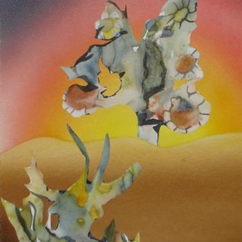 Painting titled "arbres" by Rodykop, Original Artwork, Oil