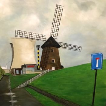 Painting titled "L'énergie" by Roel Beernaert, Original Artwork, Oil