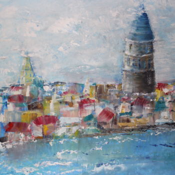 Pittura intitolato "Мечты о Стамбуле (…" da Karina Roenko, Opera d'arte originale, Olio