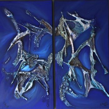 Painting titled "les-oiseaux  60-x-6…" by Cazo, Original Artwork, Other