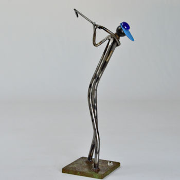 Sculpture titled "Art golf" by Roger Flores, Original Artwork, Metals