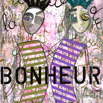 Картина под названием "La Lumière du Bonhe…" - Roger.M, Подлинное произведение искусства, Акрил Установлен на Деревянная рам…