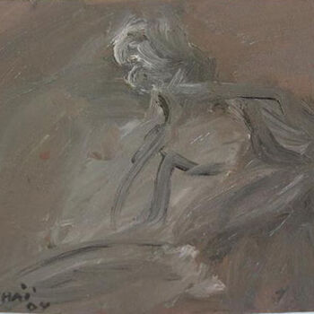 Pittura intitolato "huile_sur_carton.jpg" da Roger Ychai, Opera d'arte originale