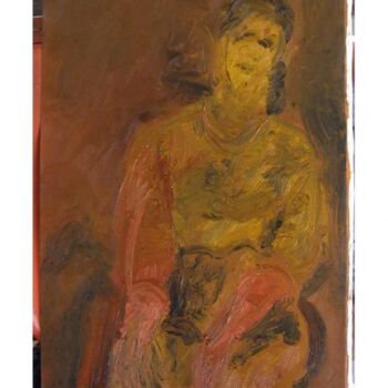 Pittura intitolato "portrait" da Roger Ychai, Opera d'arte originale, Olio