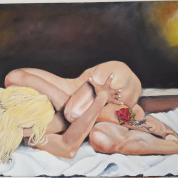 Painting titled "Nymphe" by Rd1965, Original Artwork, Oil