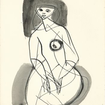 Desenho intitulada "mulher-17-20-x-25.j…" por Rogerio Dias, Obras de arte originais, Outro