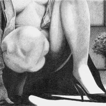 Ζωγραφική με τίτλο "Black Shoes" από Roger Licot, Αυθεντικά έργα τέχνης, Λάδι