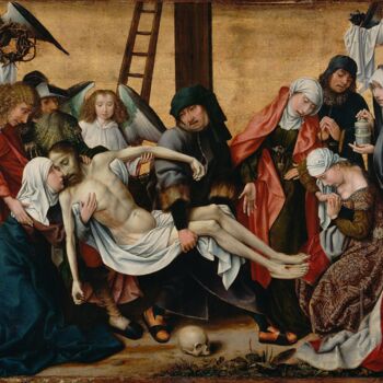 Pintura intitulada "La déposition" por Rogier Van Der Weyden, Obras de arte originais, Óleo