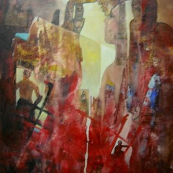 Painting titled "Journey tho the oth…" by Sekul.Art, Original Artwork, Oil