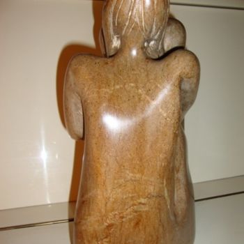Sculpture titled "Douceur de dos" by Marierf, Original Artwork, Stone