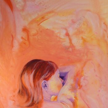 Peinture intitulée "Dormir comme un bébé" par Roja, Œuvre d'art originale, Acrylique