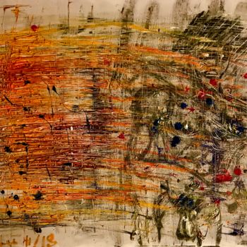 Pintura intitulada "Hell is all around…" por Rok Blenkuš, Obras de arte originais, Acrílico