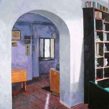 Pittura intitolato "Interior" da Rolando Lambiase, Opera d'arte originale, Olio
