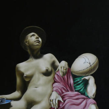 Ζωγραφική με τίτλο "Sans Paroles" από Roland Delcol, Αυθεντικά έργα τέχνης, Λάδι