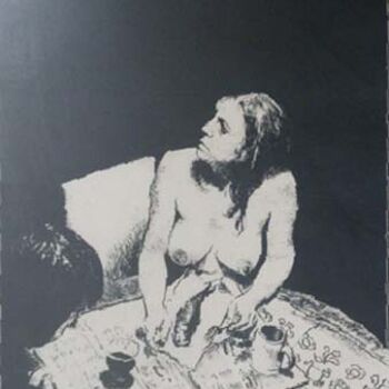 Schilderij getiteld "Sans Paroles Litho 2" door Roland Delcol, Origineel Kunstwerk, Inkt