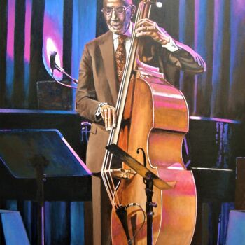 Painting titled "RON CARTER" by Roland Gaden, Original Artwork, Acrylic