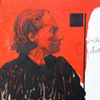 Painting titled "Louise Michel" by Roland Gschwind, Original Artwork, Oil
