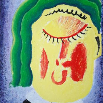 Peinture intitulée "N'a qu'un œil médit…" par Roland Gschwind, Œuvre d'art originale, Pastel