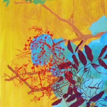 Peinture intitulée "plantes" par Roland Gschwind, Œuvre d'art originale, Huile