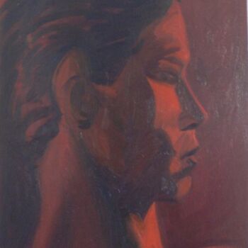 Painting titled "faune sombre" by Roland Gschwind, Original Artwork, Oil