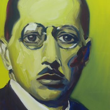 Malerei mit dem Titel "Stravinsky" von Roland Gschwind, Original-Kunstwerk, Öl