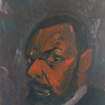 Painting titled "Dieudonné" by Roland Gschwind, Original Artwork, Oil