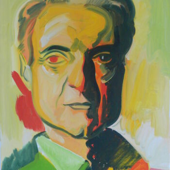 Peinture intitulée "Roy Lichtenstein" par Roland Gschwind, Œuvre d'art originale, Huile