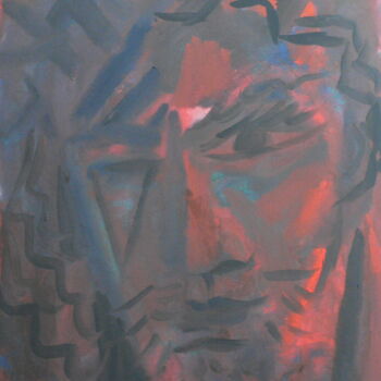 Painting titled "Le messie" by Roland Gschwind, Original Artwork, Gouache