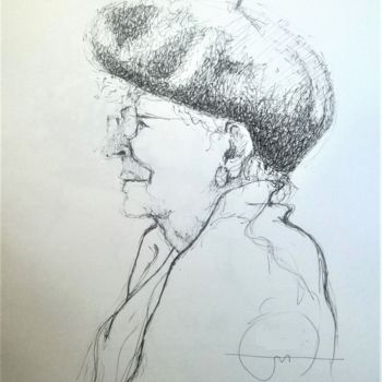 「Portrait」というタイトルの描画 Roland Guyomardによって, オリジナルのアートワーク, マーカー