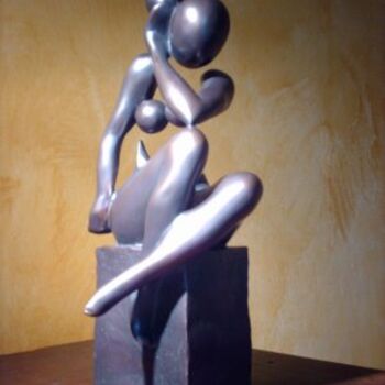 Sculpture titled "Etrange jongleuse" by Roland Saurel, Original Artwork