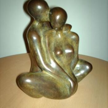 Sculpture titled "Etreinte 1" by Roland Saurel, Original Artwork