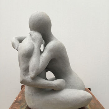 Sculptuur getiteld "Tête à tête" door Roland Saurel, Origineel Kunstwerk, Metalen