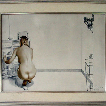 Ζωγραφική με τίτλο ""Sans Paroles"" από Roland Delcol, Αυθεντικά έργα τέχνης, Λάδι