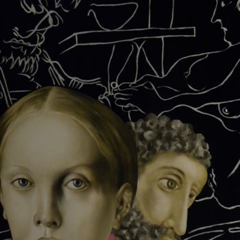 Картина под названием ""Sans Paroles"  1" - Roland Delcol, Подлинное произведение искусства, Масло
