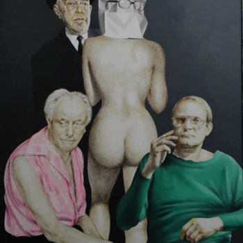 Картина под названием ""Sans Paroles"" - Roland Delcol, Подлинное произведение искусства, Масло