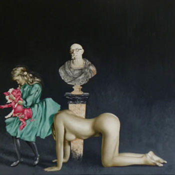 Pintura intitulada ""Sans Paroles"" por Roland Delcol, Obras de arte originais, Óleo