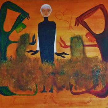 Malerei mit dem Titel "spiritualités" von Orlando, Original-Kunstwerk, Öl