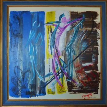 Painting titled "rythmes-le tempo" by Orlando, Original Artwork, Oil