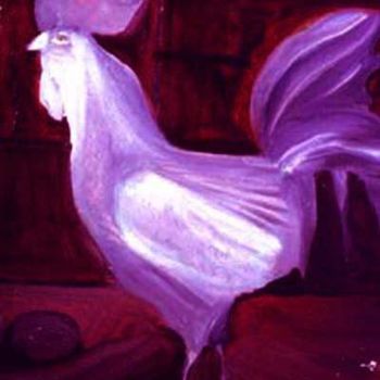 Digitale Kunst getiteld "Purple cock" door Attanasio Rolando, Origineel Kunstwerk