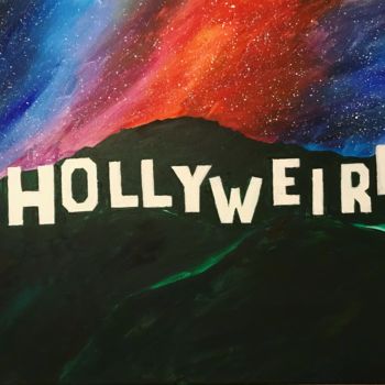 Painting titled "HOLLYWEIRD" by Rolando Viera, Original Artwork