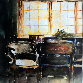 Painting titled "LE FAUTEUIL" by Roland Génieux, Original Artwork