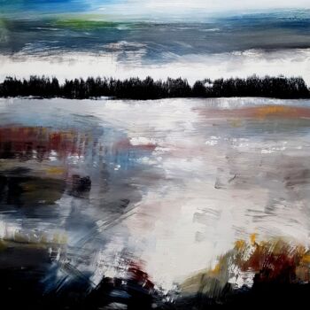 Peinture intitulée "LAST SNOW" par Rolf Stocker, Œuvre d'art originale, Acrylique